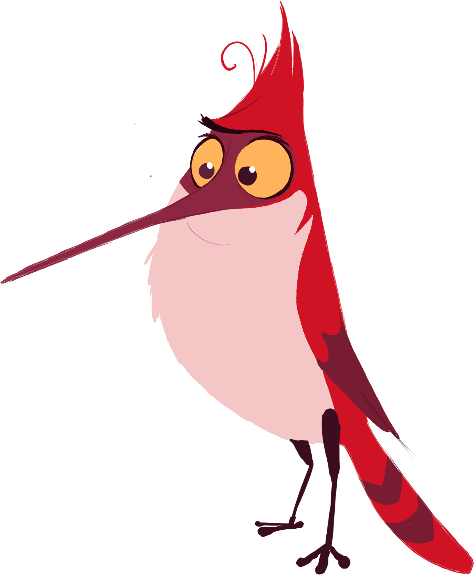 Is A Happy, Fun, Impetuous Little Bird, But Knows The - Illustration (1596x1936)