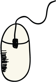 Hand Drawing Icon Of A Computer Mouse - Hand Drawing Icon Of A Computer Mouse (400x400)