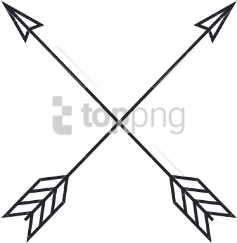 Free Png Download Boho Arrow Png Images Background - Crossed Arrows Clip Art (480x494)