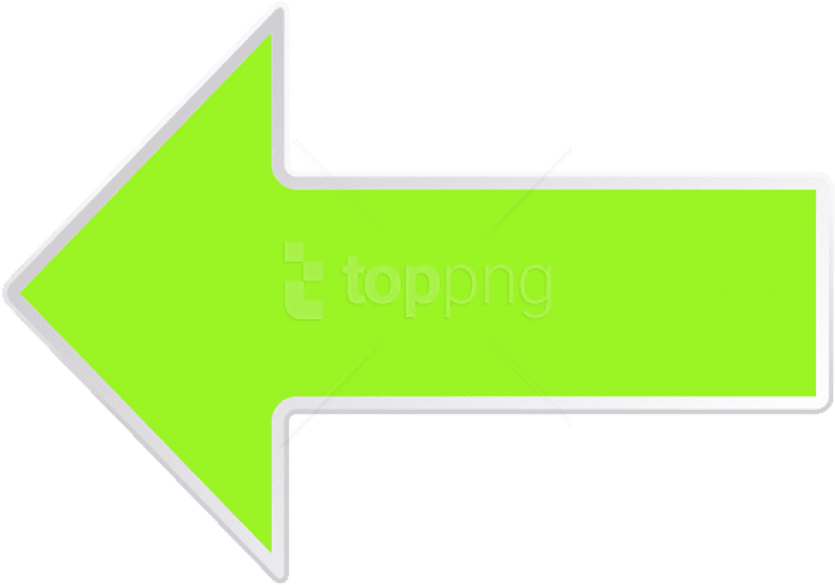Download Arrow Green Left Clipart Photo Toppng Png - Sign (850x594)
