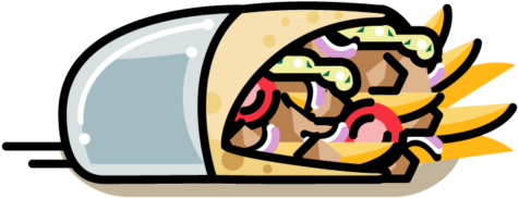 Gyros Pita Pork - Gyros Clipart (600x612)