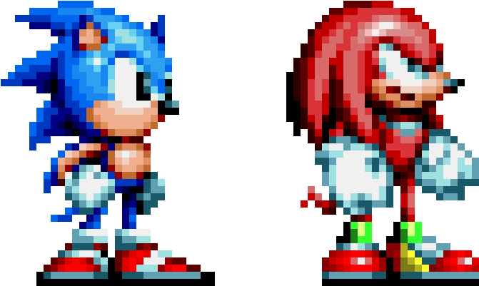 Sonic And Knuckles - Sonic And Knuckles Png (671x401)