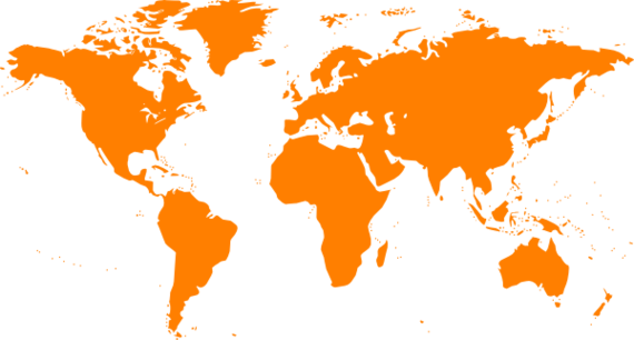 Blank Vector World Map - Countries With Vat Map (570x306)
