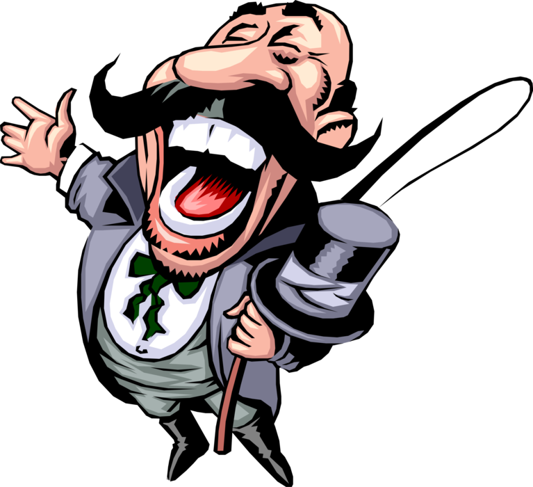 Vector Illustration Of Big Top Circus Master Of Ceremonies - Circus Clip Art (767x700)