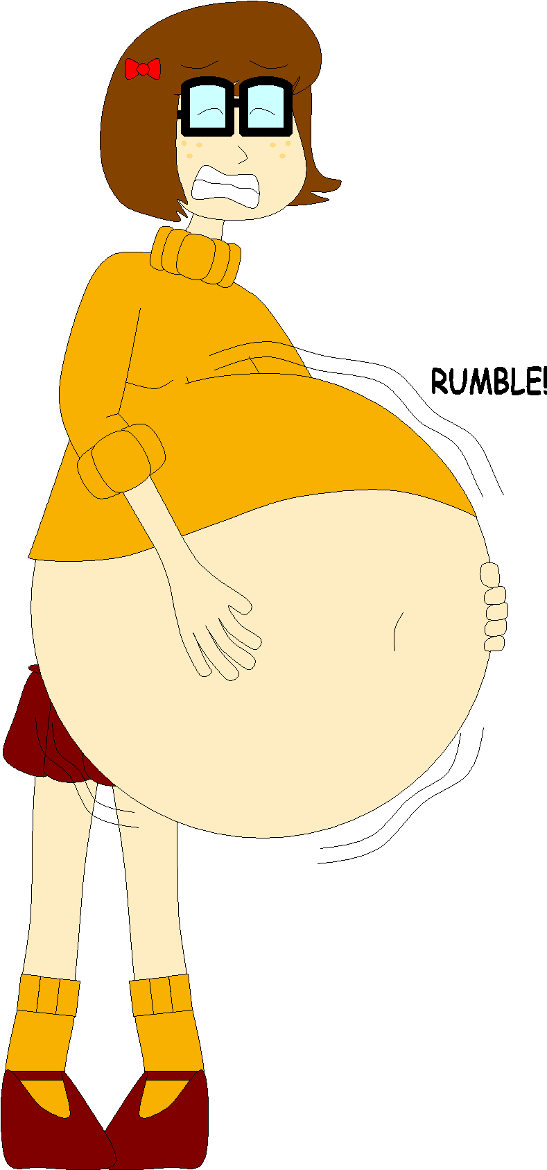 Velma S Belly Ache - Velma Dinkley Fat (797x1698)