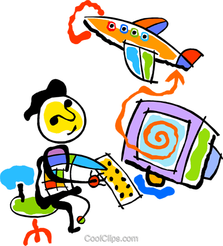 Air Traffic Control Royalty Free Vector Clip Art Illustration - Air Traffic Control Royalty Free Vector Clip Art Illustration (434x480)