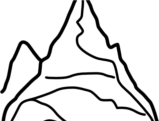 Mountains Clipart Easy - Easy Drawings Of Mount Everest (640x480)