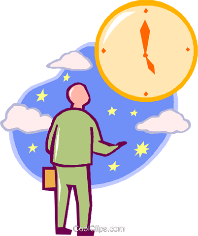 Man Looking At Watch Royalty Free Vector Clip Art Illustration - Человек Смотрит На Часы Png (402x480)