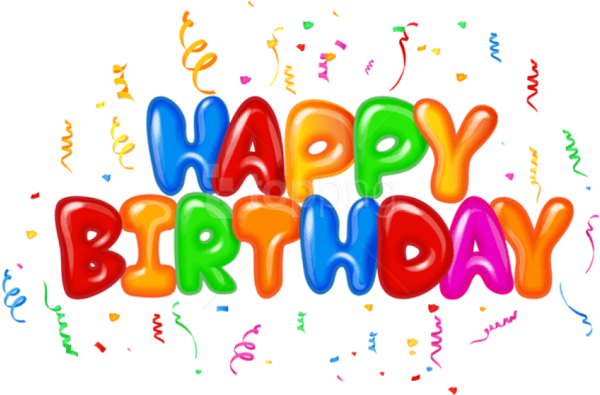 Download Happy Birthday Text Decor Png Images Background - Happy Birthday Text Png (850x563)