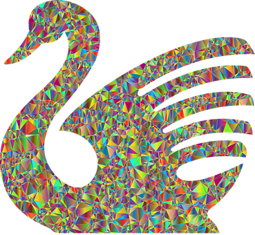 Swan, Bird, Animal, Aquatic, Water, Swim - หงส์ กราฟฟิก (369x340)
