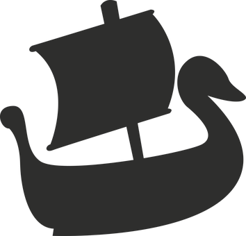 Elvish, Ship, Silhouette, Swan, Sail - Duck (354x340)