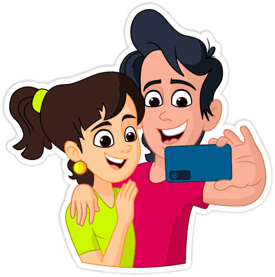 Cartoon Couple Png For - Happy Couple Cartoon Png (537x540)