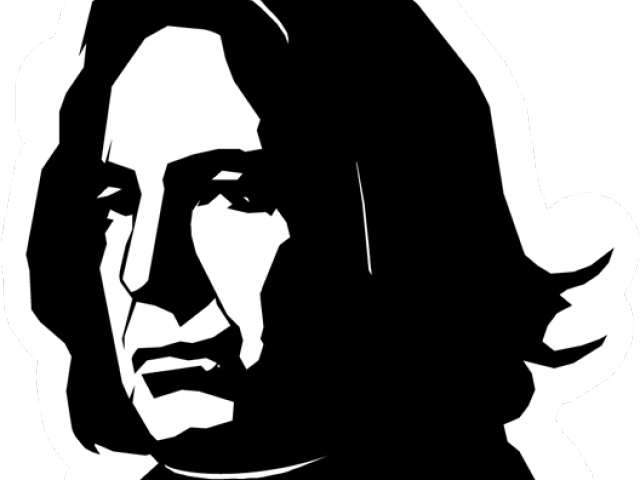 Severus Snape Clipart Black And White - Harry Potter Silhouette (640x480)