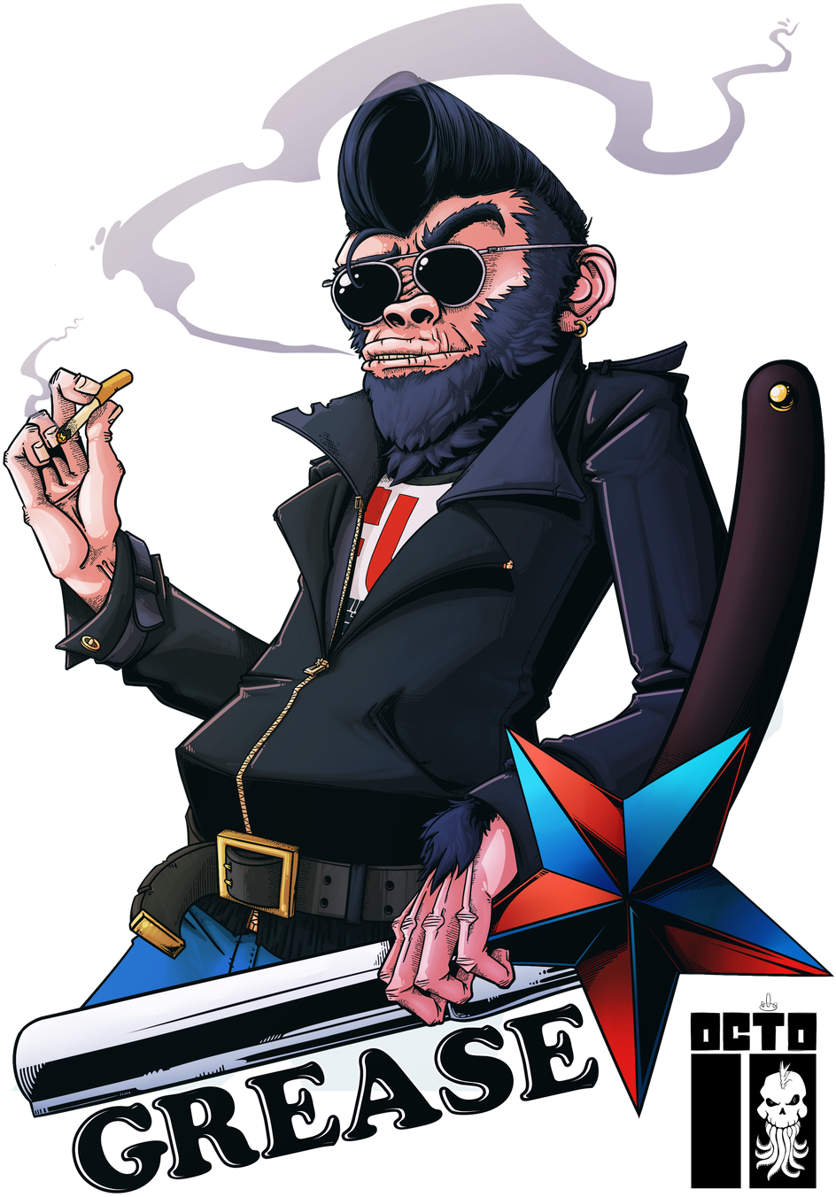 Grease Monkey By Octopustentakles Grease Monkey By - Bad Cheese (1024x1404)