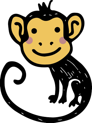 We Came Up With Various Permutations And Combinations - Drunken Monkey Logo (300x402)