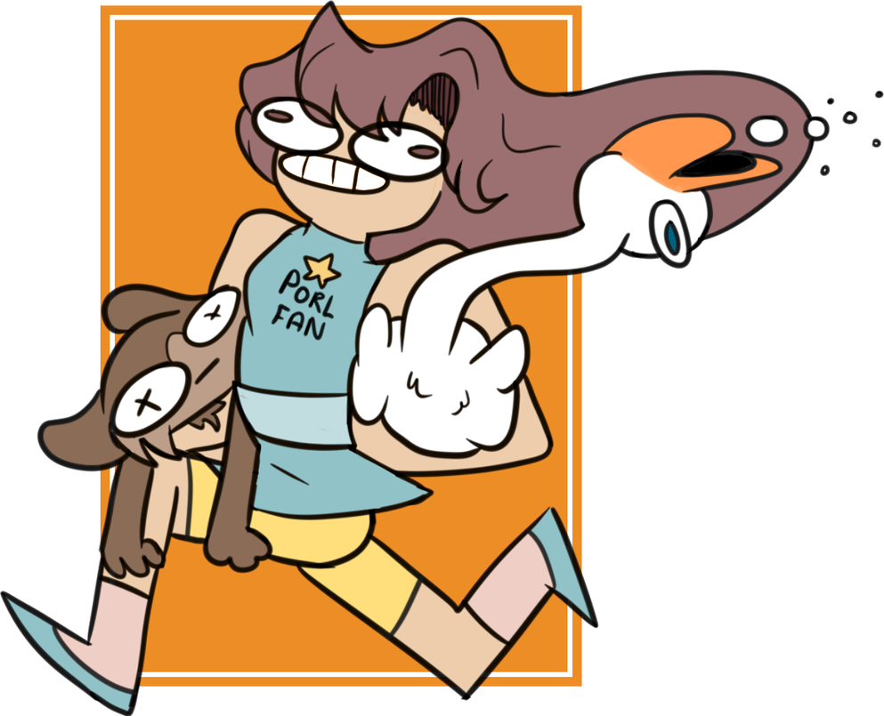 Running Away With A Dead Monkey And A Drunk Goose Pearlybird - Cartoon (993x805)