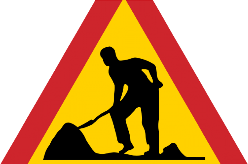 Work Is Needed At Brenley Corner - Workman Silhouette Png (830x540)