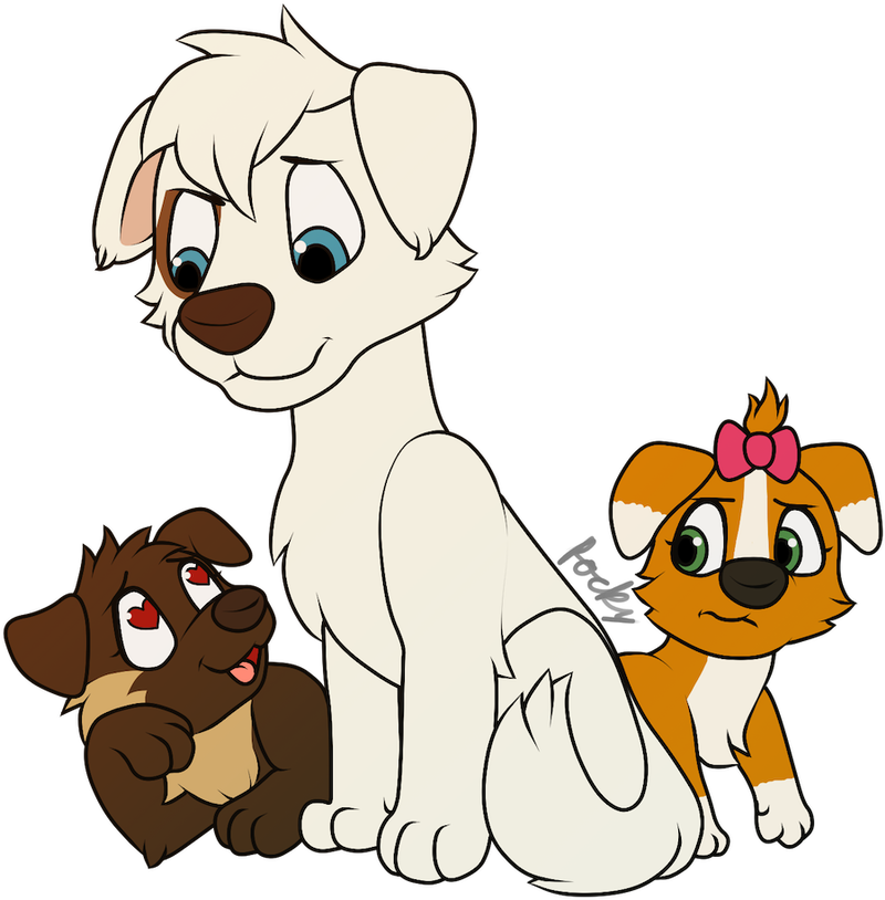 Puppy Love By Noratcat - Cartoon (800x814)