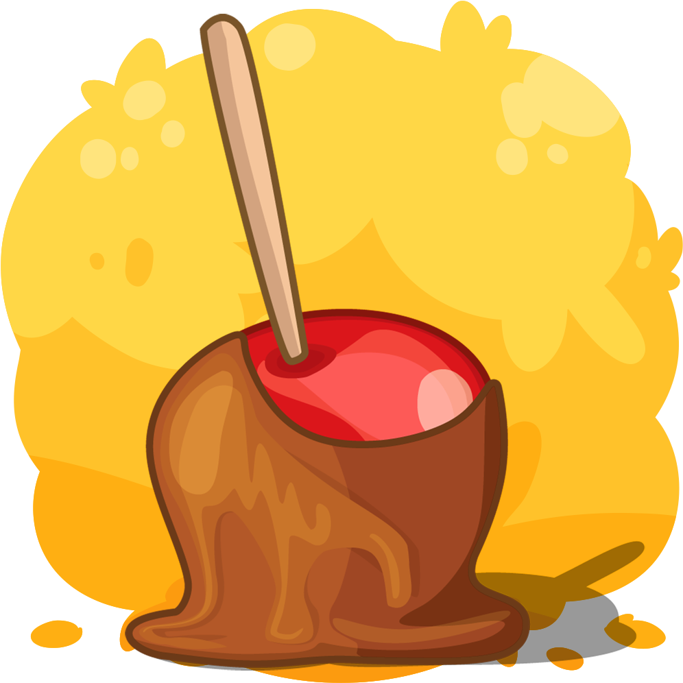 Caramel Apple - Illustration (1024x1024)