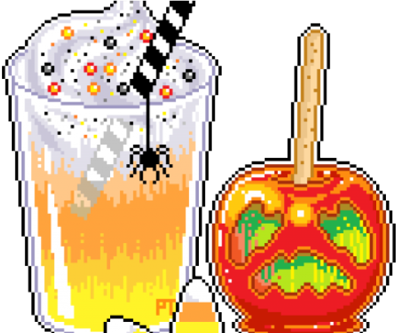 Caramel Clipart Transparent - Хэллоуин Пиксель Арт (640x480)