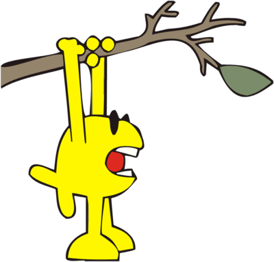 Upside Down Clipart Hang - Upside Down Clipart Hang (400x383)