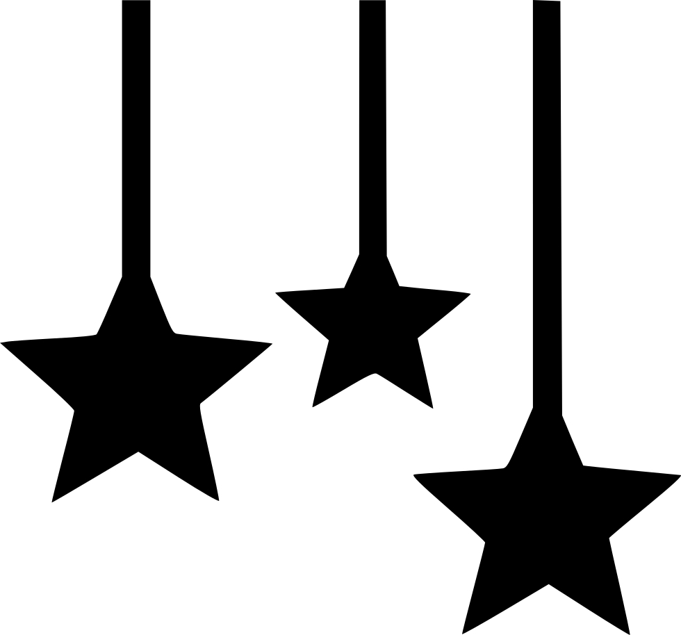 Hanging Stars Transparent - White Stars Hanging Png (980x914)