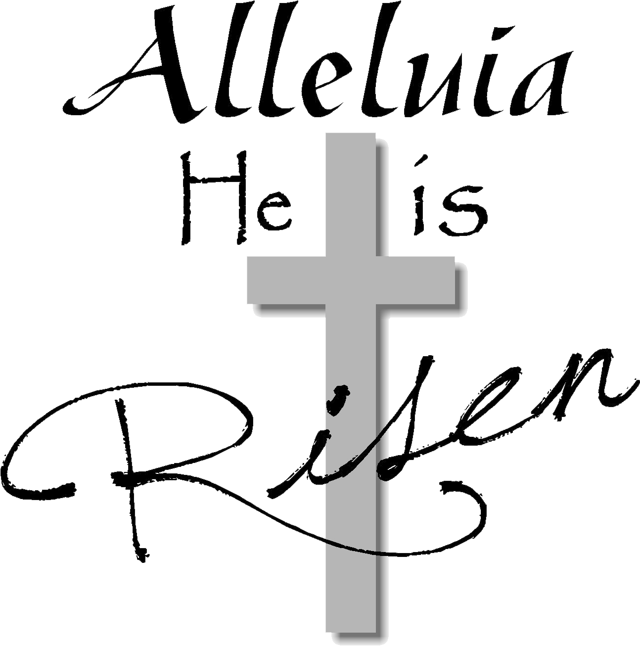 Easter Religious Clip Art Black And White (1362x1341)