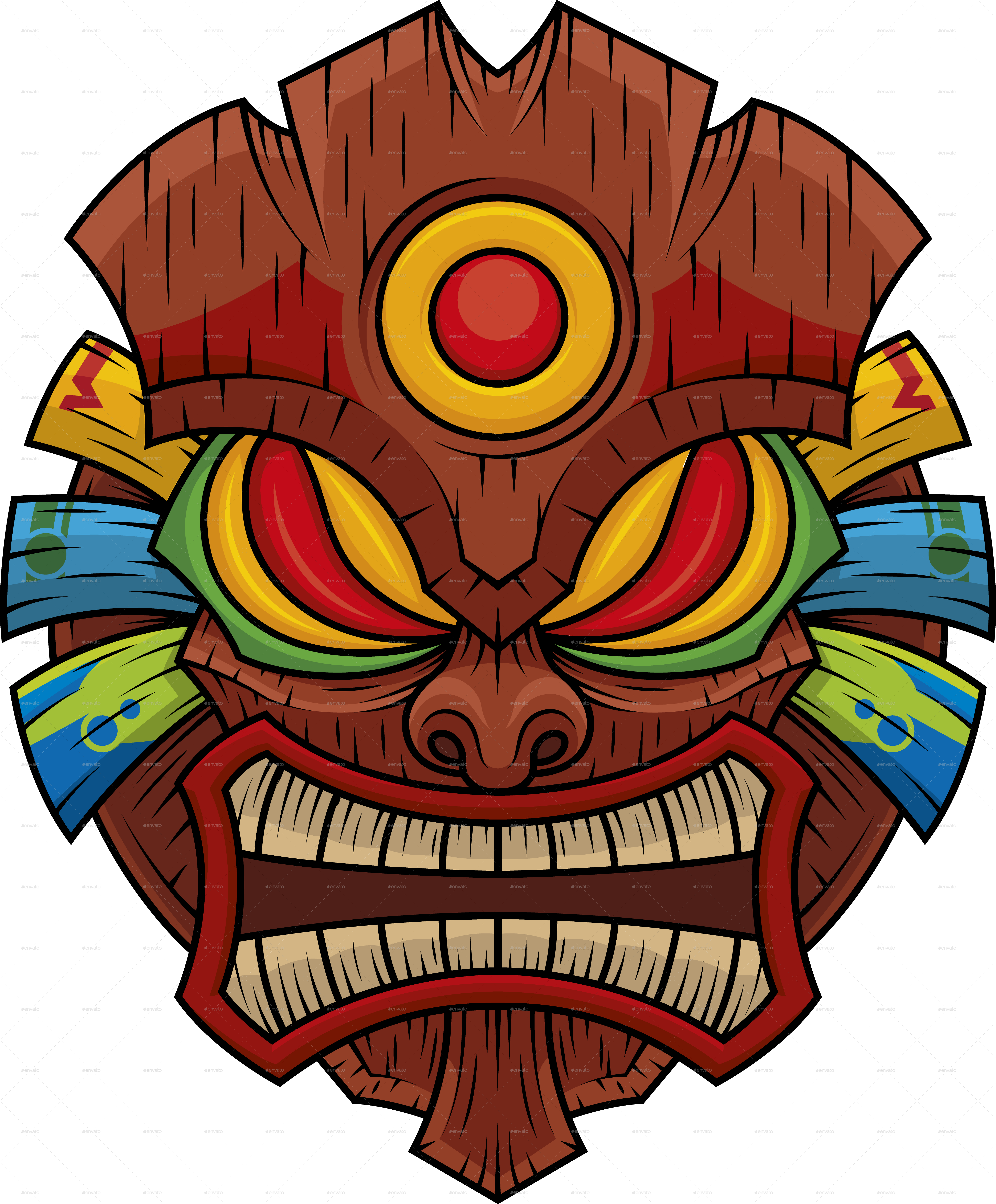 Tiki Tattoo, Tatoo, Tiki Head, Tiki Art, Tiki Tiki, - Tiki Mask (4888x5906)
