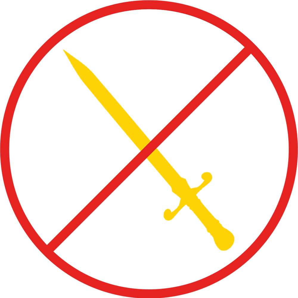 No Real Swords - Circle With Slash In The Middle (1000x1000)