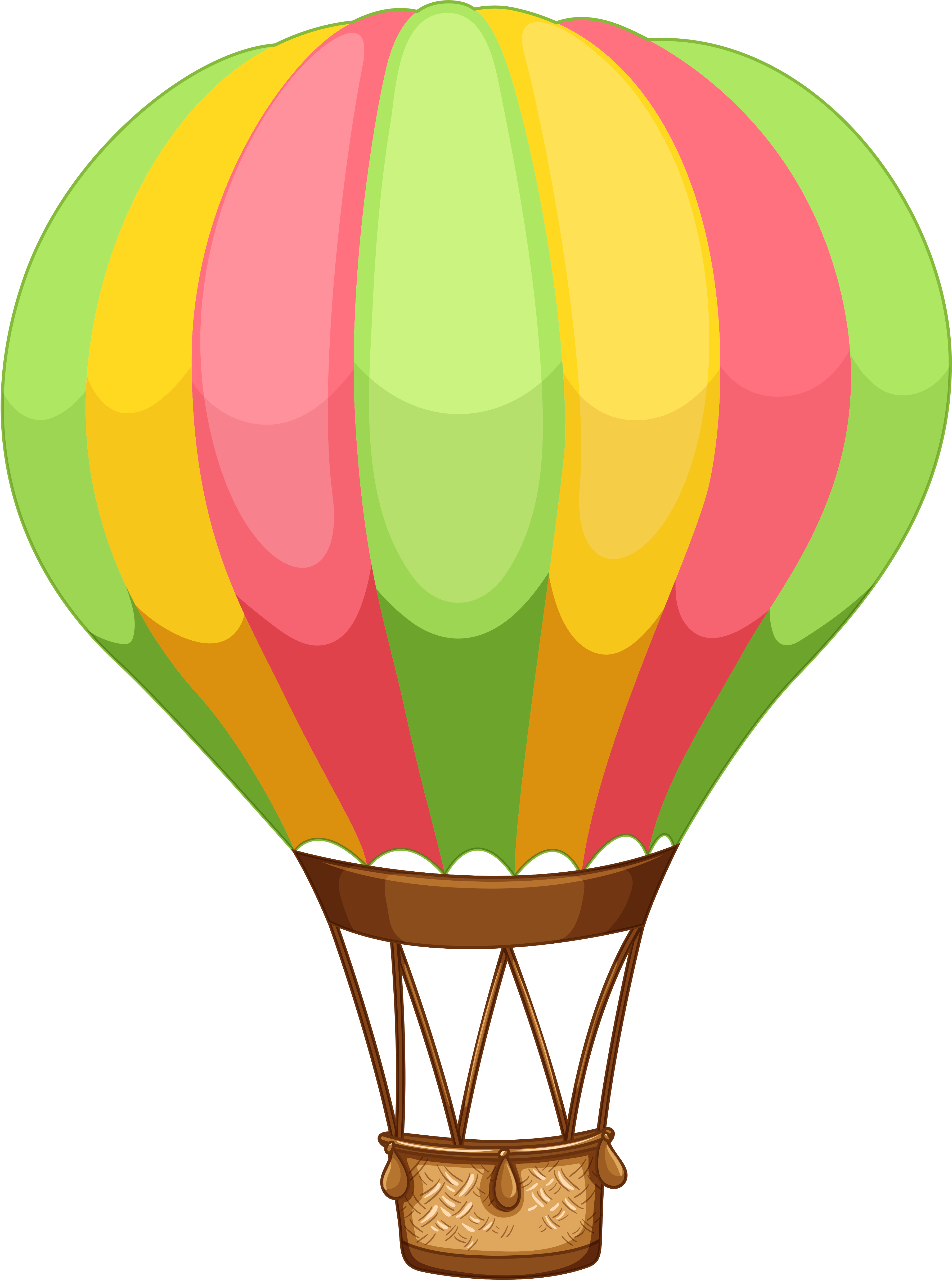 Hot Air Balloon Basket Clipart (3835x5000)