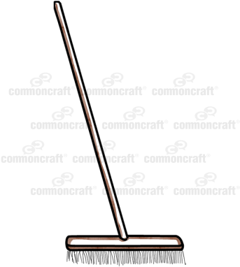 Push Broom Royalty Free Vector Clip Art Illustration - Putter (400x400)