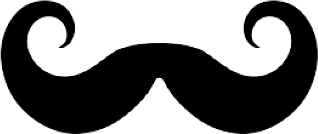 Mustache Clipart Twirly - Curly Mustache Clip Art (640x480)