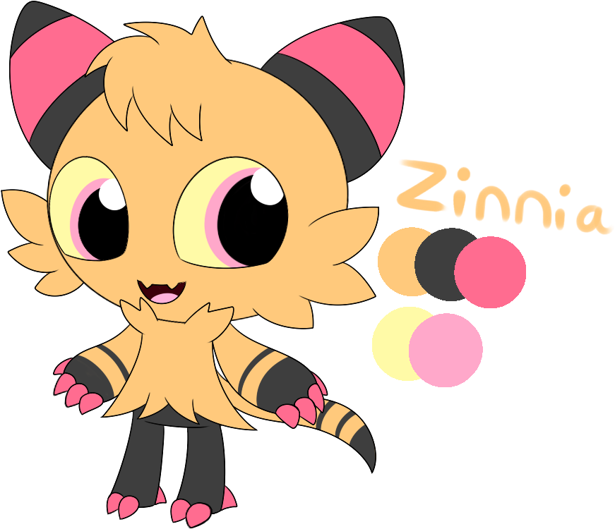Zinnia Reference By P4nd4-st4r - Cartoon (874x759)