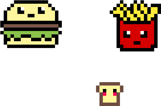Food , Png Download - Pixel Art French Fries (565x373)