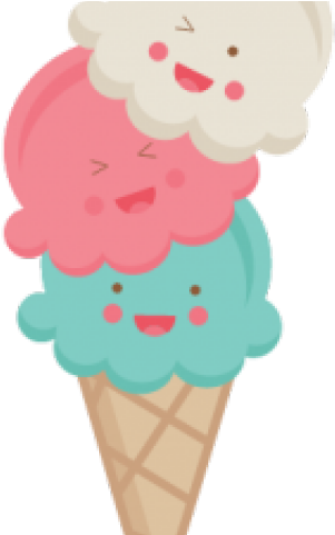 Ice Cream Clipart Cute - Cute Ice Cream Cone Cartoon (640x480)