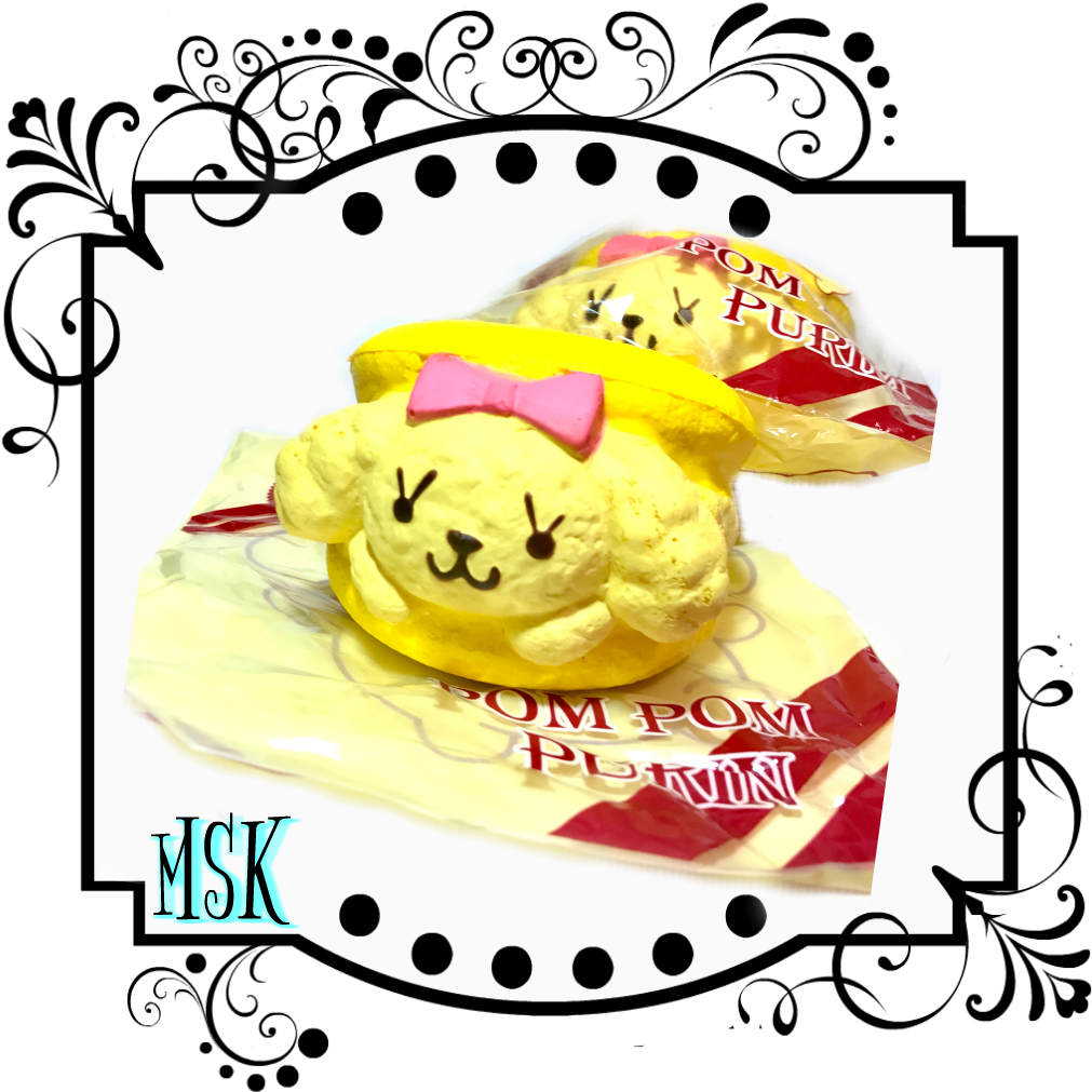 Pom Pom Purin Jumbo Macaroon Squishy - Cafe De N Squishy Croissant (1024x1024)