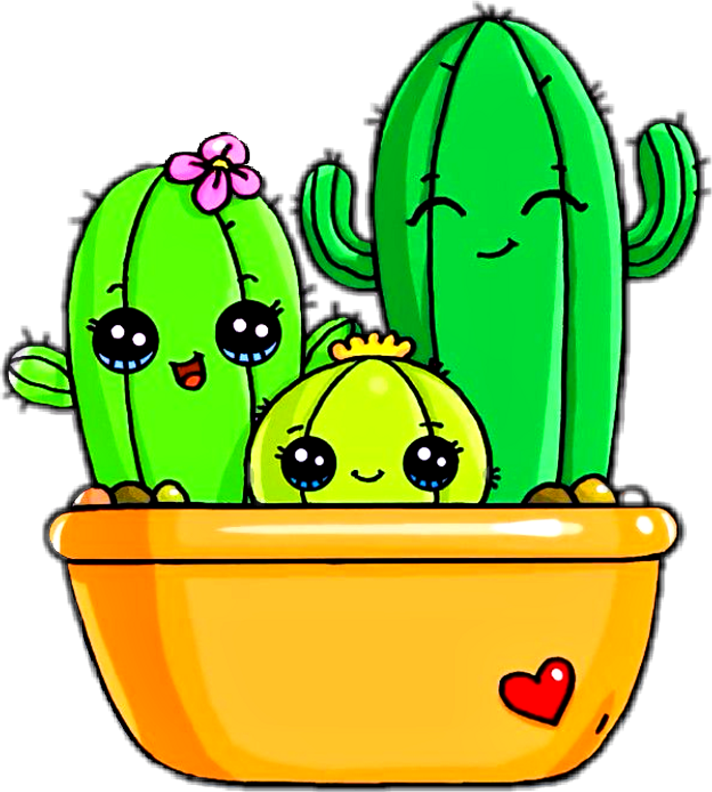 #cactus #family #love #green #voteplease #vote4vote - Draw So Cute Cactus (1024x1139)