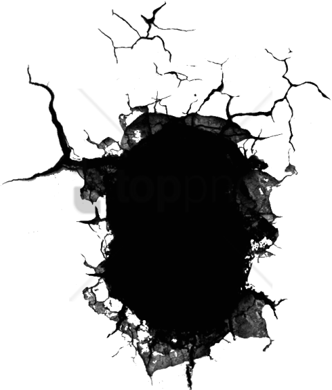 Free Png Cracked Hole In Wall Png Image With Transparent - Wall Crack Hole Png (480x564)