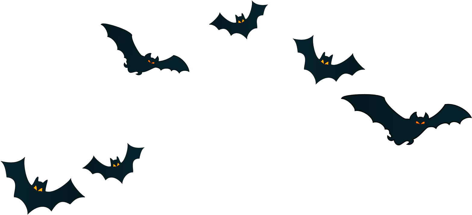 Del Otro Lado - Halloween Bats Png (1600x745)