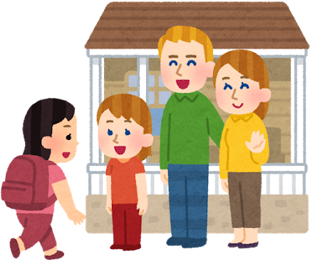 《before Joining A Family 》 - Homestay Cartoon (450x407)