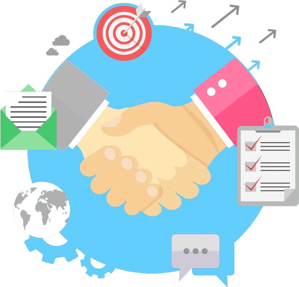 Handshake Clipart Commitment - Business Partnership Clipart Png (1024x974)