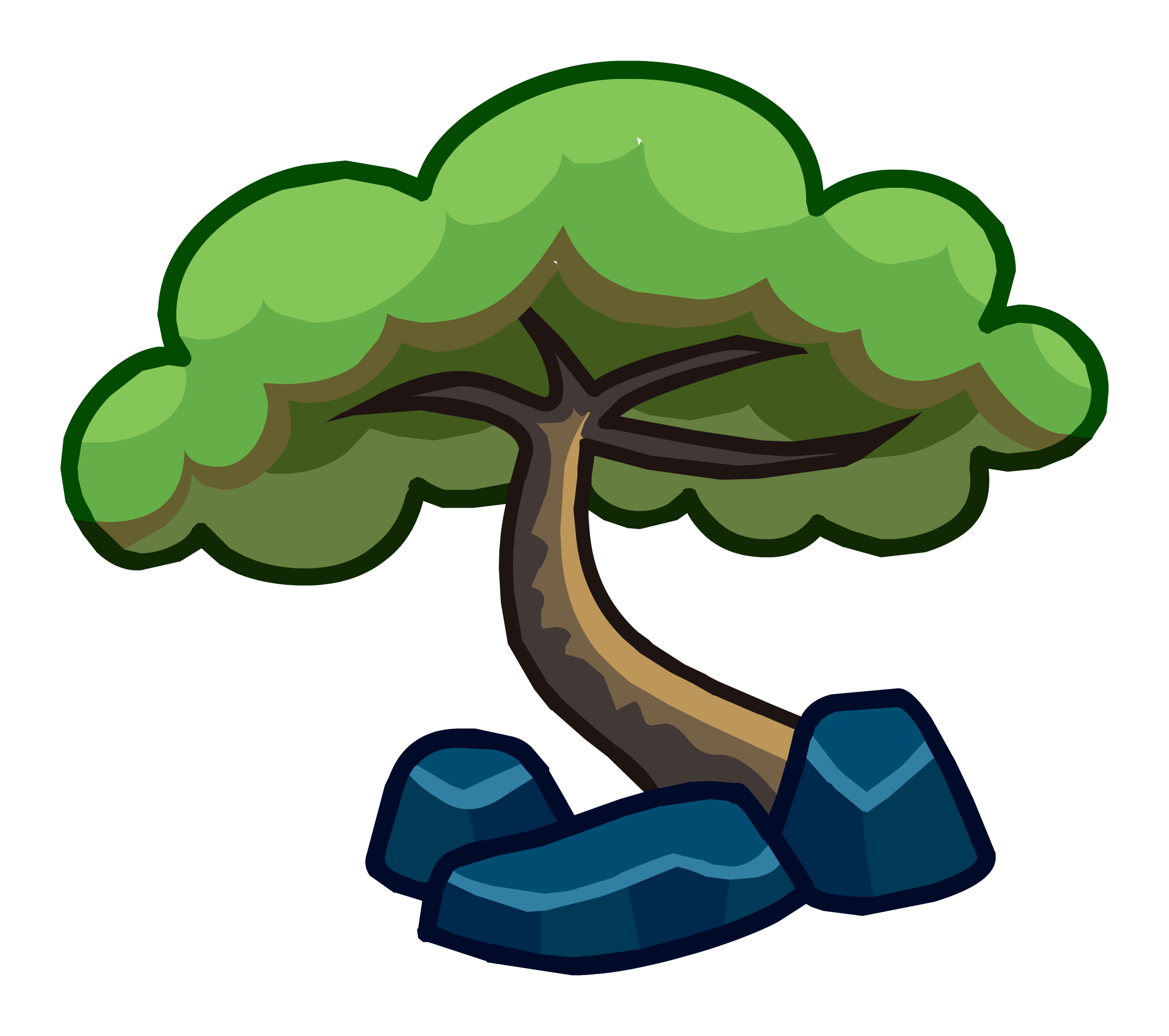 Savanna Tree Pin Icon - Club Penguin Tree Png (2320x2057)