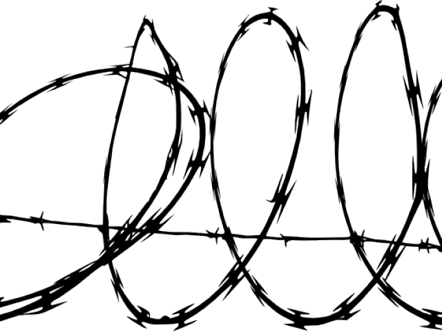 Barb Wire Clipart Alambre - Barbed Wire Transparent Background (640x480)