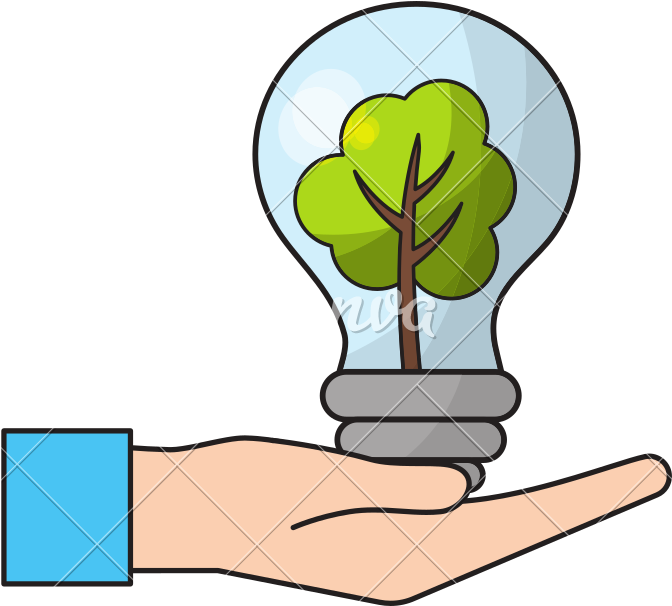 Ecological Green Cartoon - Illustration (800x800)