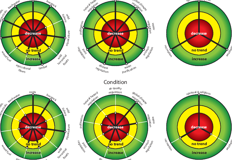 Trends In Human Use And Condition (lower) Of Ecosystem - Circle (763x526)