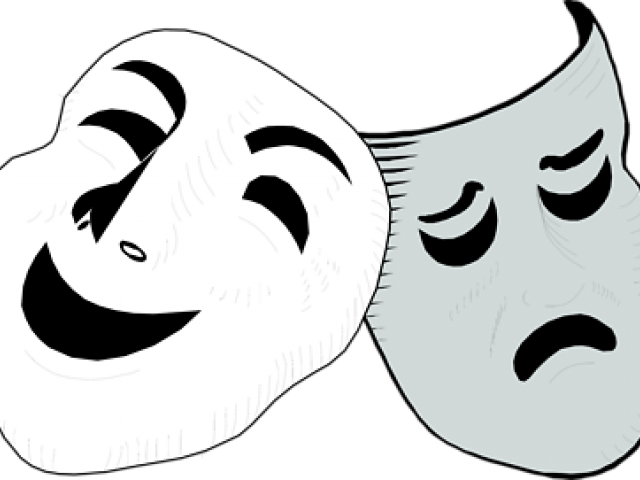 Mask Clipart Drama - Drama Masks Transparent Background (640x480)