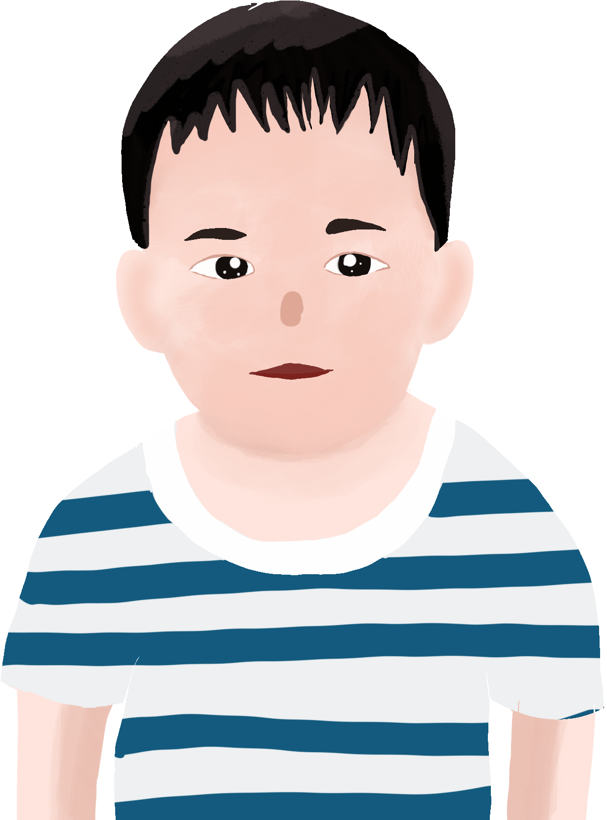 Little Fat Boy Blue Shirt - Boy (2000x2000)