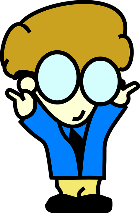 Boy, Glasses, Cartoon, Nerdy, Little, Male, Cute, Kid - April Fools Day Shayari (474x720)