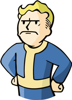 Angry Man Clipart 6855 - Vault Boy Thumbs Down Png (400x400)