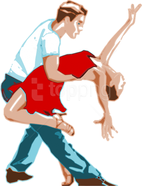 Free Png Download Tango Cartoon Silhouette Clipart - Salsa Dance Drawing (480x628)
